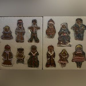 Brand New Lot of 12 Echoes Simply Gingerbread Men Ornaments Set Christmas Tree